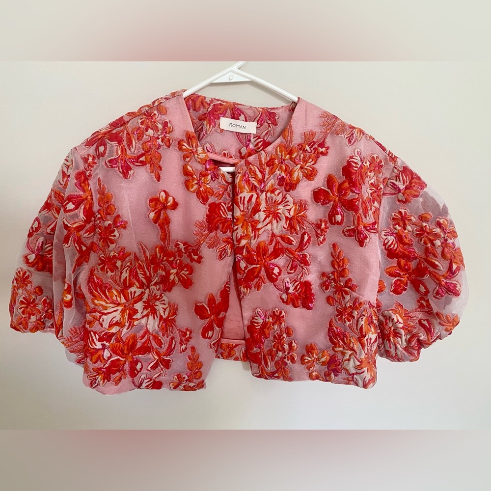 Pink and Orange Embellished Bowlero / Shrug